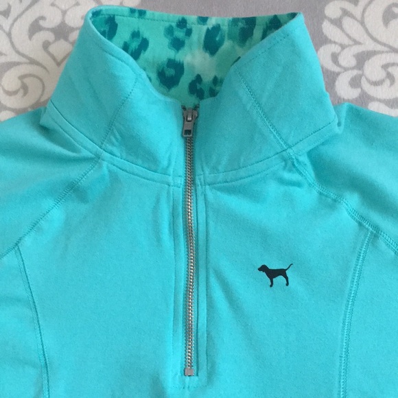 Pink Victoria's Secret -Teal/Turquoise Quarter Zip - Picture 6 of 8